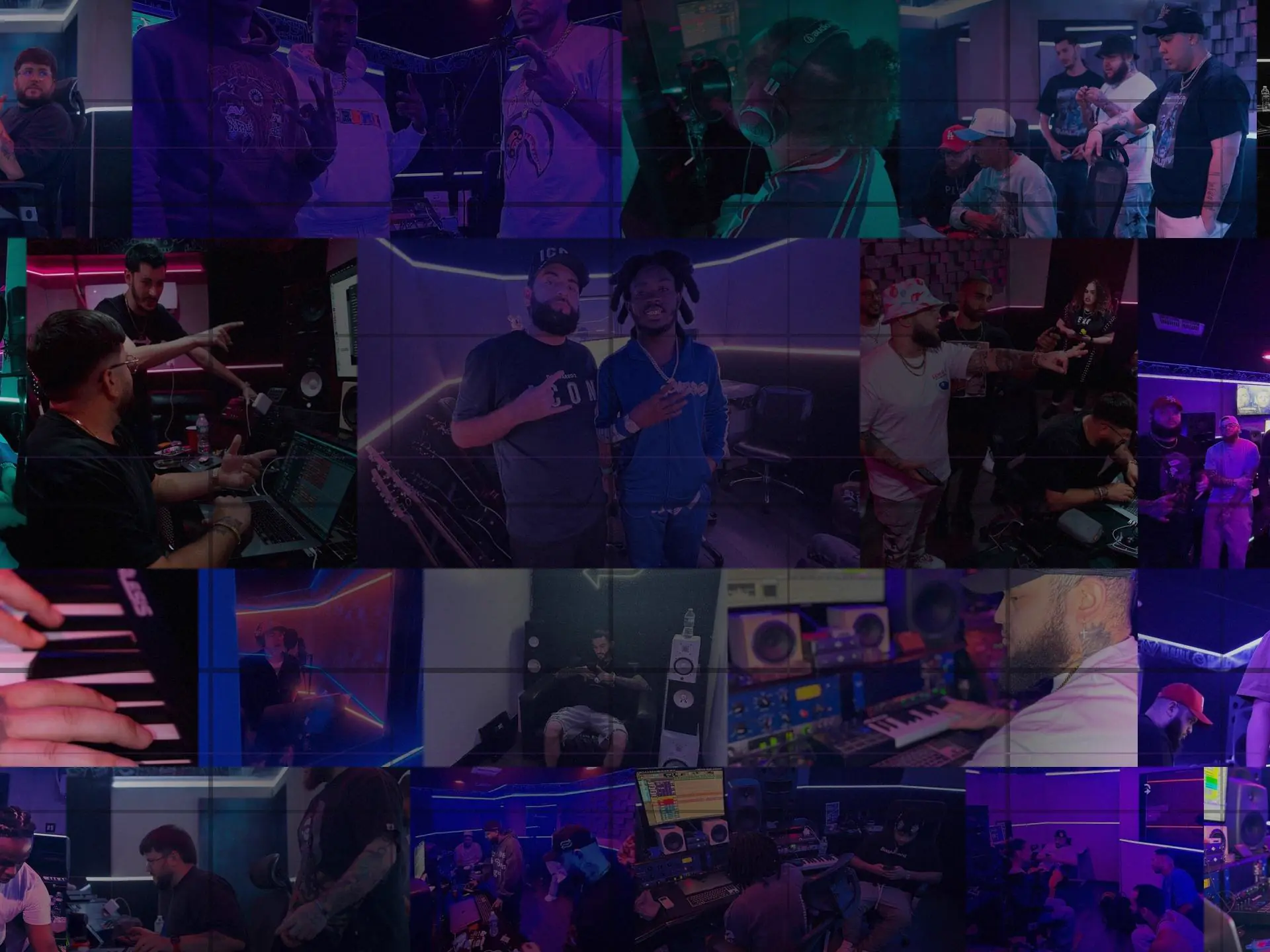 PLYBCK Studios — Miami recording studio sessions, artists and studios collage